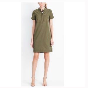 J. Crew army green shirtdress.